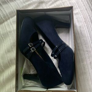 Blue Marry Jane Heels